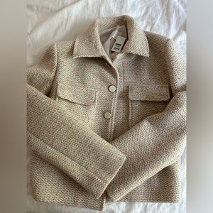 Beautiful tweed jacket cream oat neutral